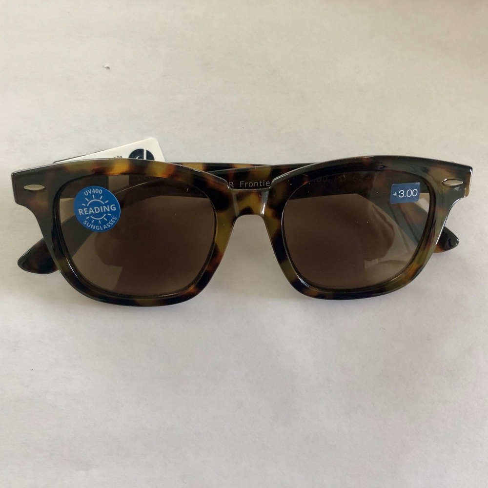 New Tortoise Peepers Sun Readers +3.00
